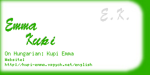 emma kupi business card